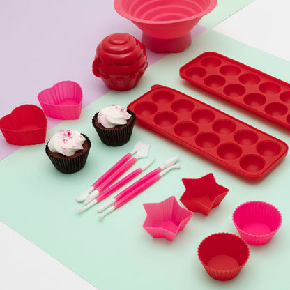 Set Of Four Non Stick Star Silicone Moulds