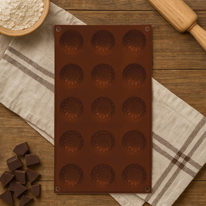 15 Flower Shape Silicone Chocolate Mould