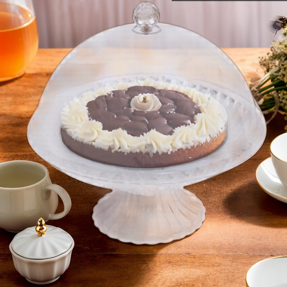 Faye Clear Acrylic Cake Stand With Dome