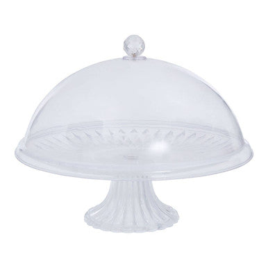 Faye Clear Acrylic Cake Stand With Dome Lid