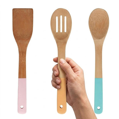 Aleki 3Pc Bamboo Kitchen Utensil Set