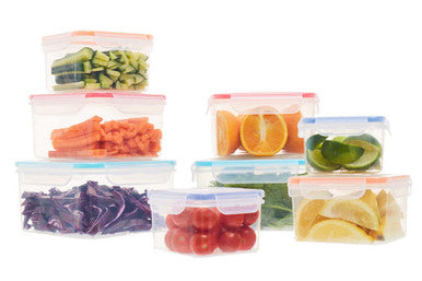 Herrela 4Pc Square Food Containers With Airtight Lids