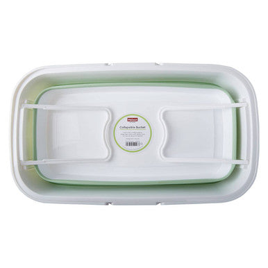 Averill Collapsible Laundry Basket In Green And White