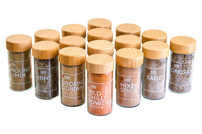 Puro Bamboo Revolving Spice Rack with 16 Jars