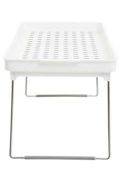 Romm Set Of 2 White And Grey Foldable Cabinet Racks