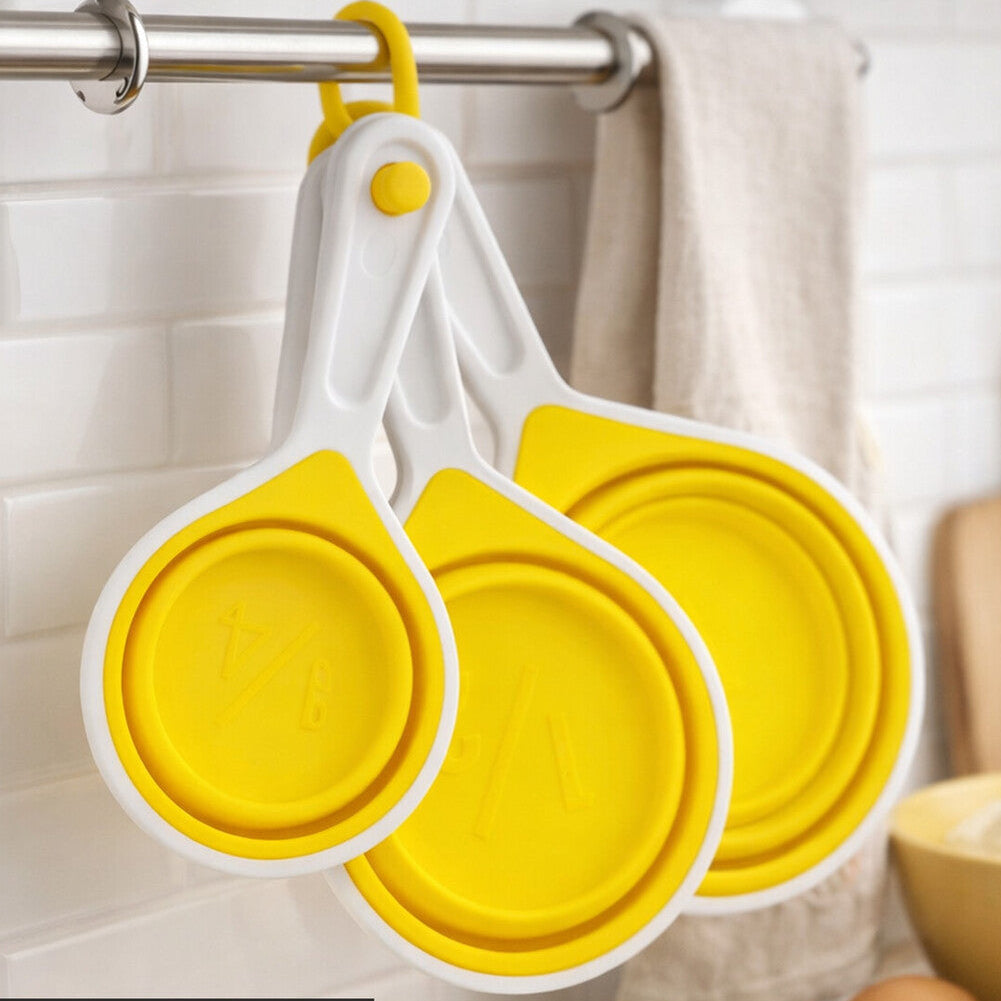 Zing Yellow Collapsible Silicone Measuring Cups