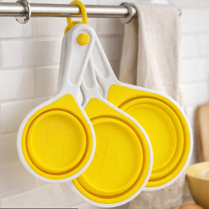 Zing Yellow Collapsible Silicone Measuring Cups