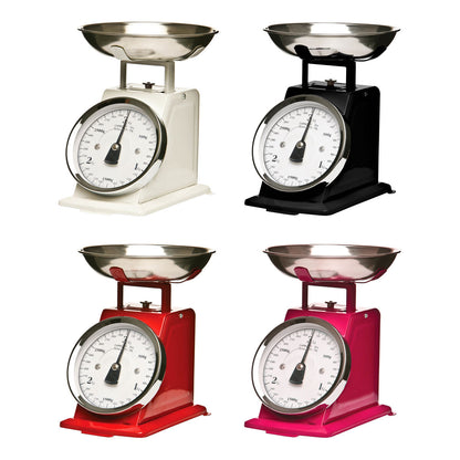 3Kg Red Retro Kitchen Scale | Olivier
