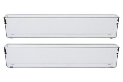 Romm Set Of Two Large Clear Kitchen Organisers