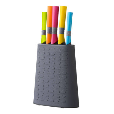 Living Colour 5 Piece Knife Set With Rubber Handle