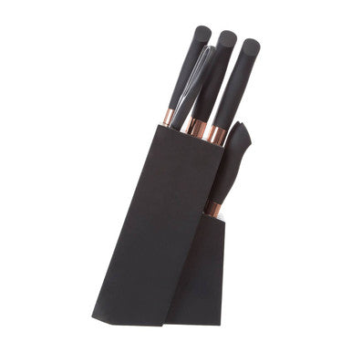 Corsico 11 Piece Black Knife Set with Block