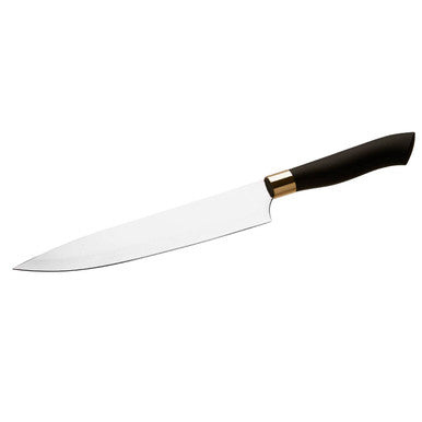 Corsico 11 Piece Black and  Gold Knife Set with Block