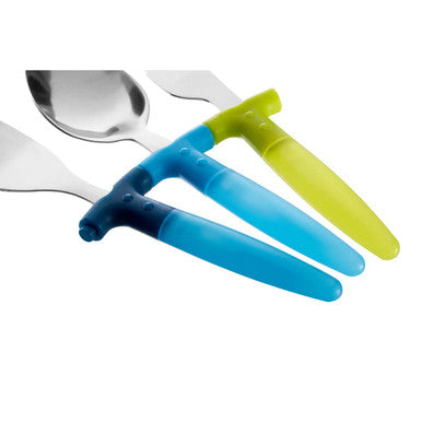 Kai Childrens 3 Piece Blue and Yellow Cutlery Set