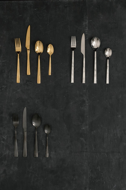 Avie Glow 16 Piece Gold Cutlery Set