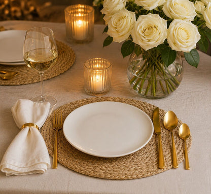 Modern Retro 16 Piece Gold Finish Cutlery Set