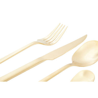 Avie 16 Piece Gold Finish Cutlery Set