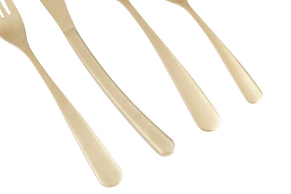 Avie 16 Piece Antique Gold Finish Cutlery Set