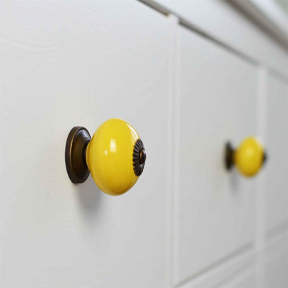 Round Ceramic Cabinet Knob