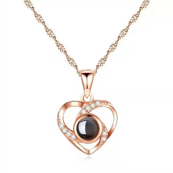 Letter Projection Mother's Day Love Gift Necklace