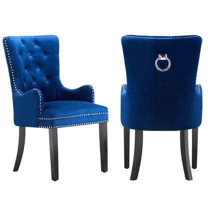 Windsor LUX Knocker Back Velvet Dining Chair w/ Armrests