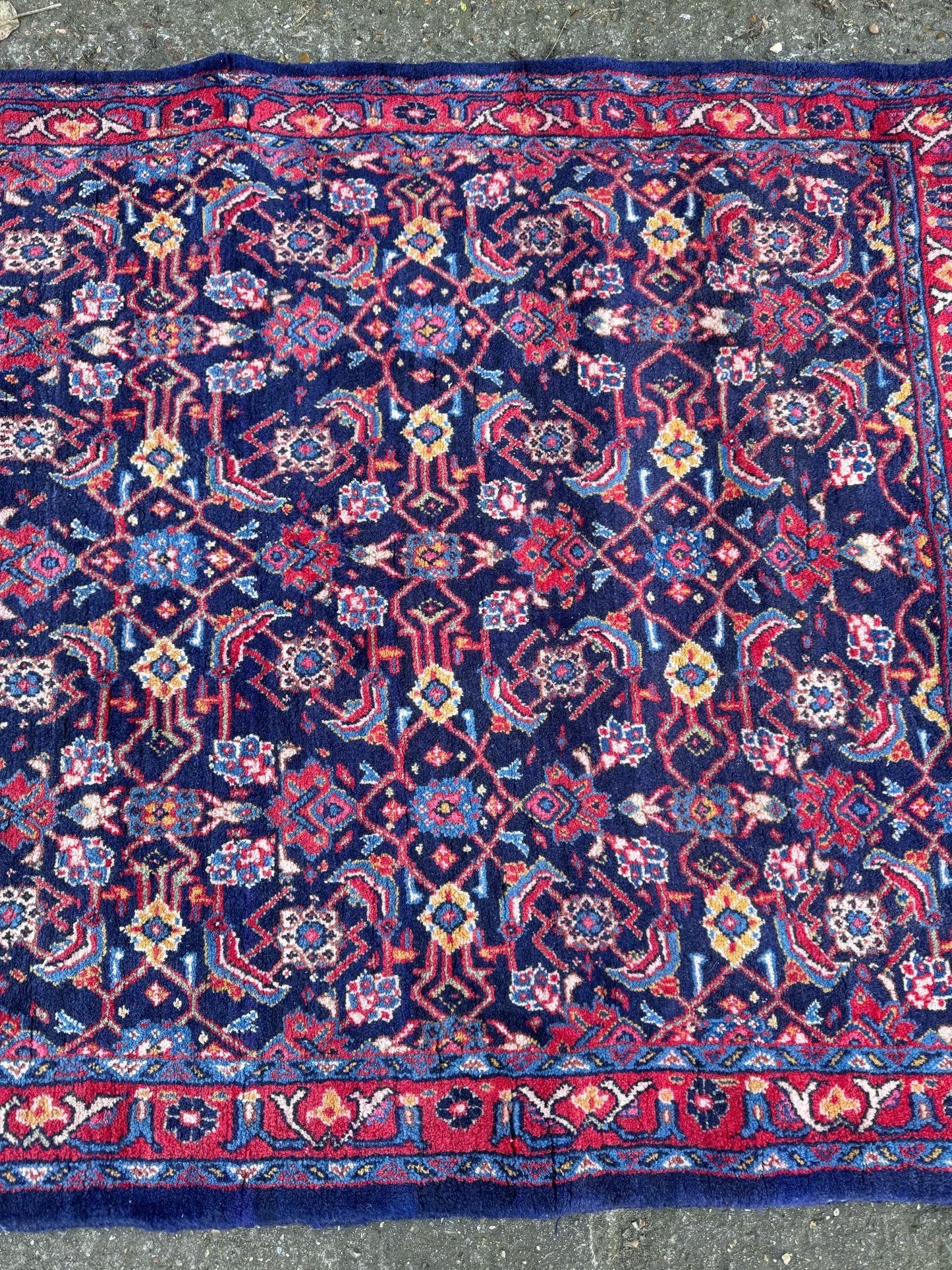 Vintage Handmade Wool Rug / Arak Sourak Sarough/ Handmade 300cm x 133cm