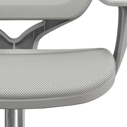 Vinsetto Office Chair, Breathable Mesh Swivel Desk Chair with Adjustable Height and  360° Swivel Security Wheels for Home Office, Study, Grey
