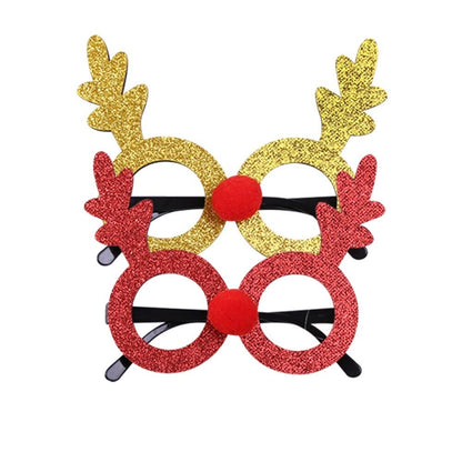 2025Golden Glasses Christmas Day Party Decoration