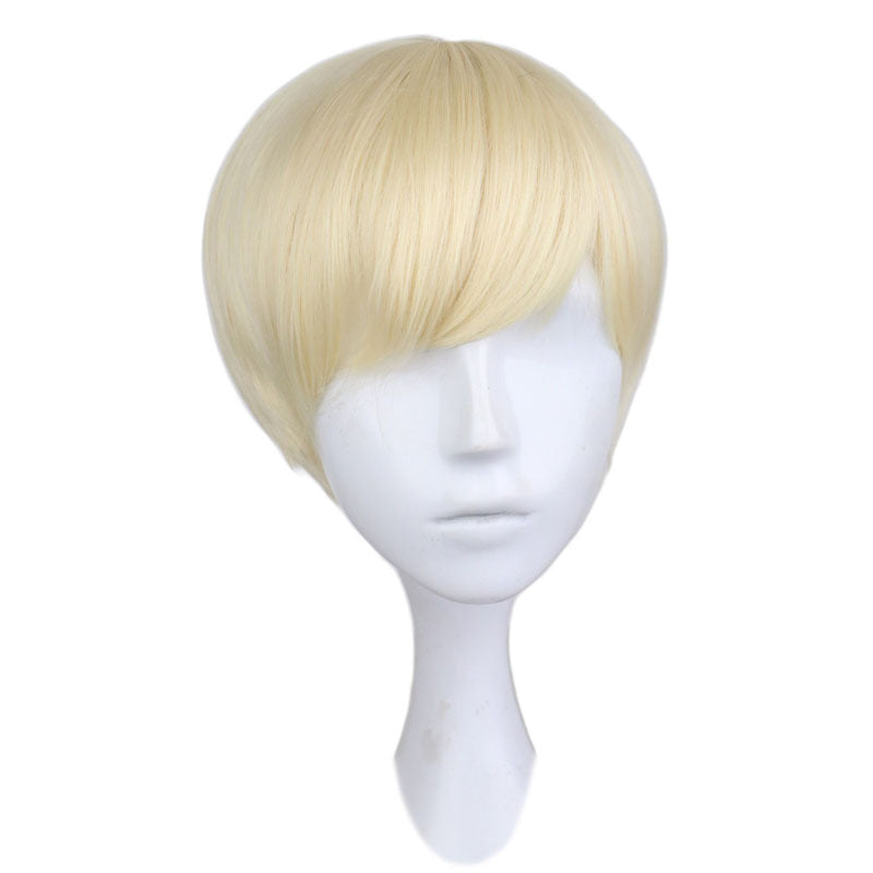 Premium Golden Short Wig - Unisex Heat-Resistant Synthetic Hair | Michan Direct