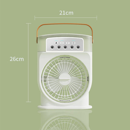 Portable USB Air Conditioner Cooling Fan With 5 Sprays 7 Color Light 600ML Water Tank Spray Mist Air Cooler Humidifiers