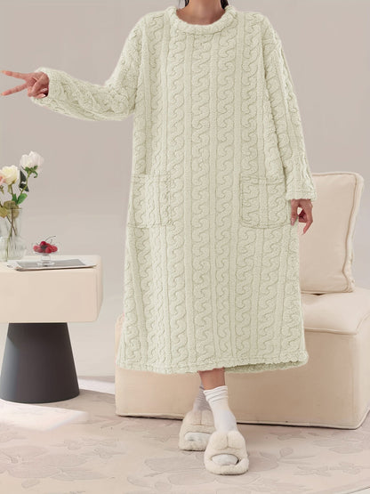 Coral Fleece Overknee Thickened Plus Size Homewear Pajamas