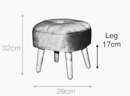 AcaciaHome Stylish & Durable Living Velvet Ottoman Footstool with Lift-Up Storage, Round Design, Traditional Pattern, Comfortable Medium Firmness for Living Room, Office or Lounge (Yellow, Round)