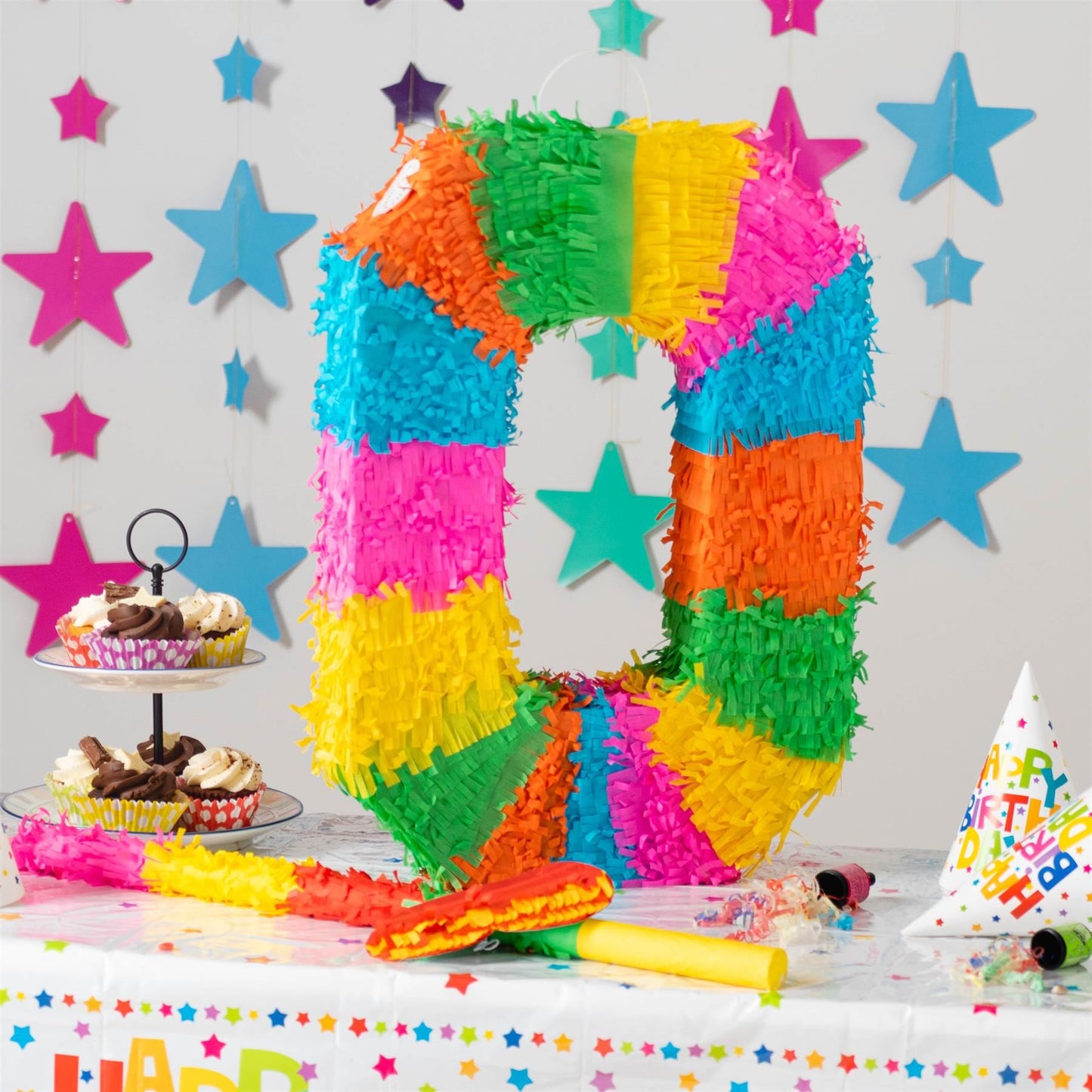 Large Number 0 Pinata Party Set