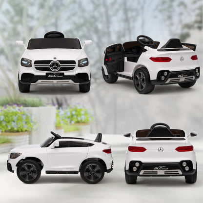 AIYAPLAY Mercedes-Benz GLC Licensed Kids Ride on Car with Remote Control, Soft Start, MP3, LED Headlights, White
