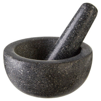 Norse Speckled Charcoal Granite Tall Mortar and Pestle