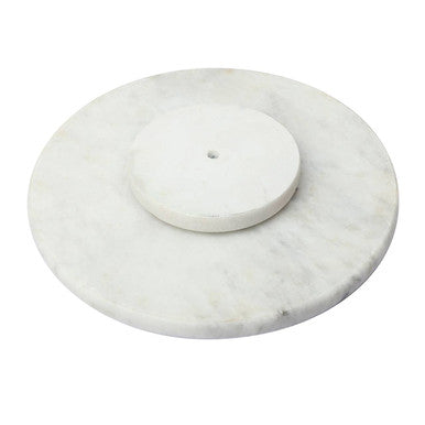 Salerno White Marble Lazy Susan
