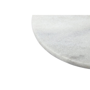 Salerno White Marble Lazy Susan