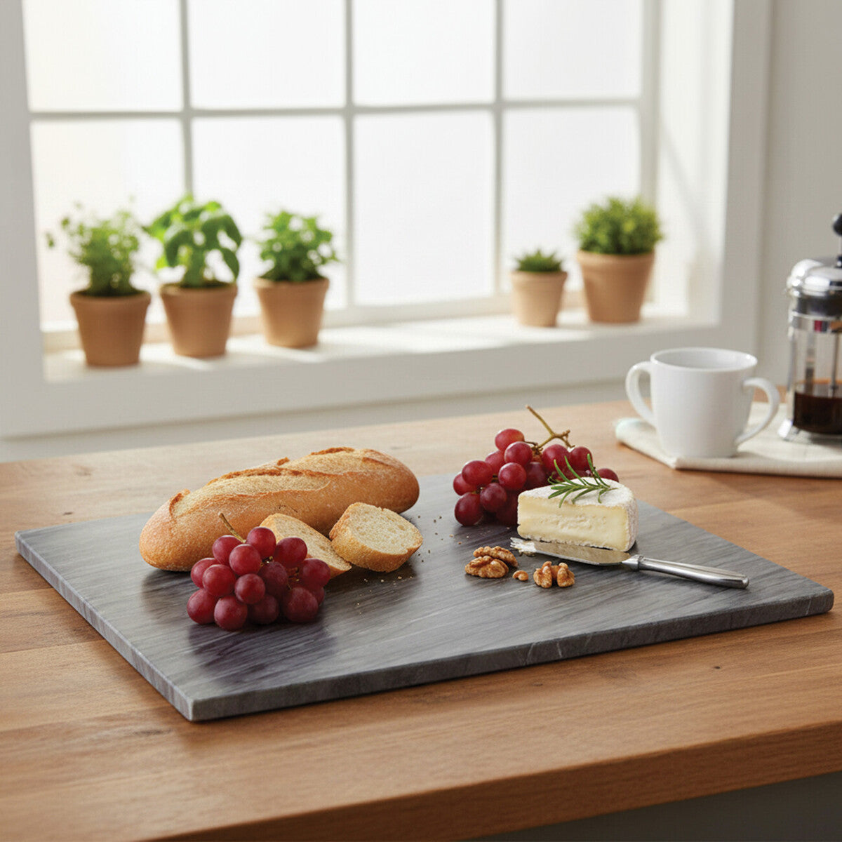 Marmore Black Marble Large Chopping And Serving Board