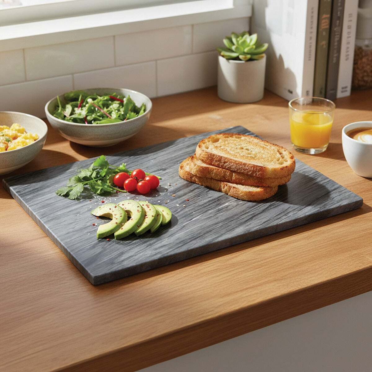 Marmore Black Marble Large Chopping And Serving Board