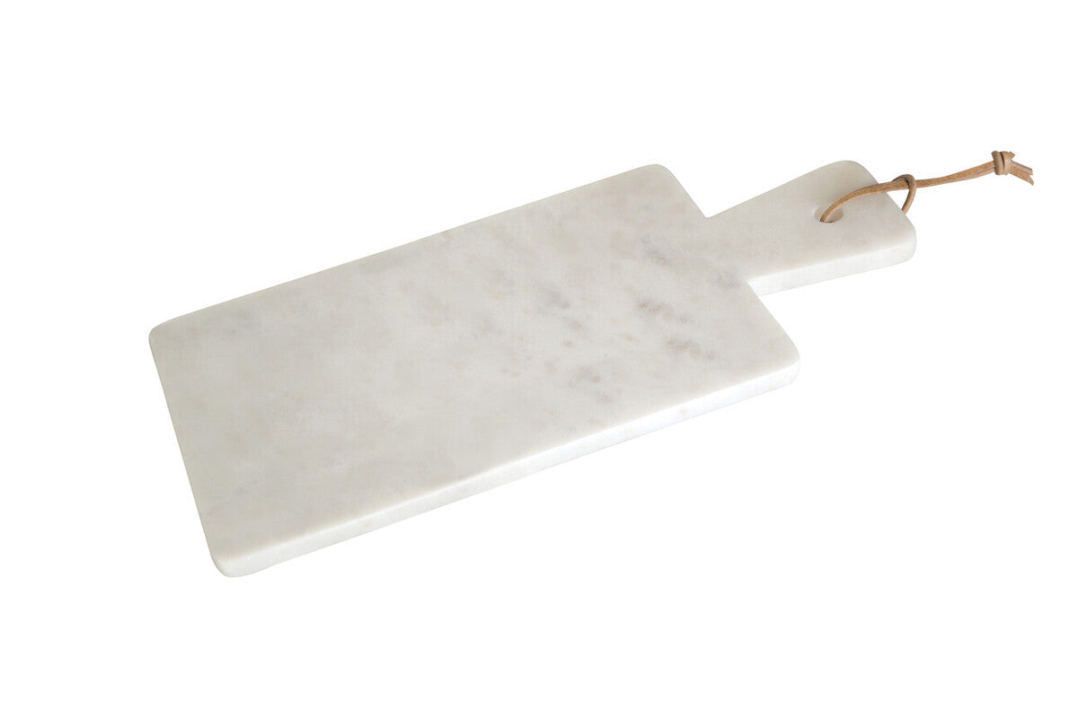 Off White Marble Rectangular Paddle Board with Tapered Handle | Kindia