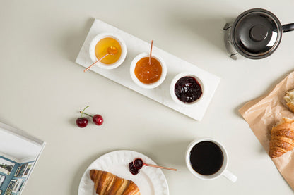 Monzaro Marble Dip Bowls With Board Set