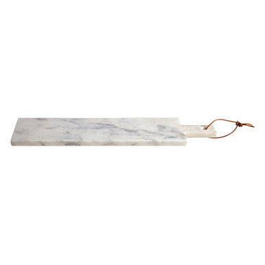Medium White Marble Paddle Chopping and Serving Board | Salerno