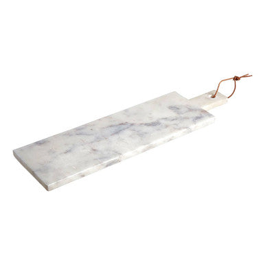 Medium White Marble Paddle Chopping and Serving Board | Salerno