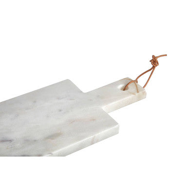 Small White Marble Paddle Chopping and Serving Board | Salerno