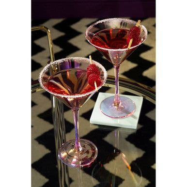 Delphine Set Of 4 White Marble Coasters With Brass Finish Holder