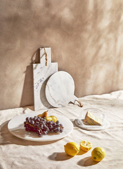 Round Marble Paddle Chopping and Serving Board | Kindia