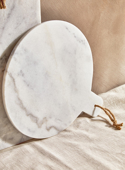 Round Marble Paddle Chopping and Serving Board | Kindia