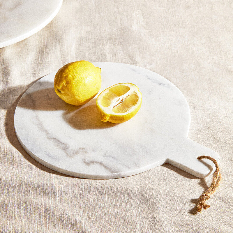 Round Marble Paddle Chopping and Serving Board | Kindia