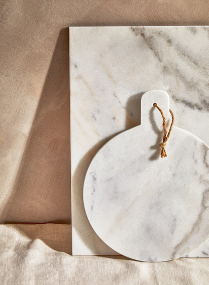 Round Marble Paddle Chopping and Serving Board | Kindia