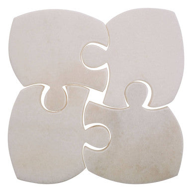 Kindia Set Of 4 Marble Jigsaw Coasters
