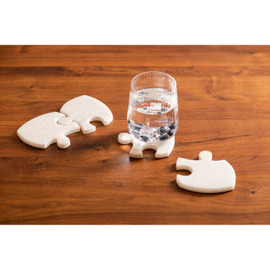 Kindia Set Of 4 Marble Jigsaw Coasters